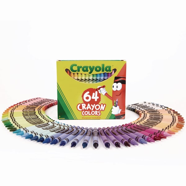 Classic Color Crayons In Flip-Top Pack With Sharpener, PK64